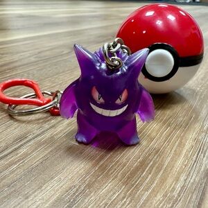 Vintage 1999 Nintendo Pokemon Basic Fun #94 Gengar Keychain Catch & Release